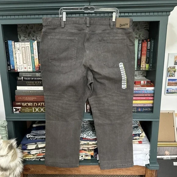 NWT Duluth Trading Men's Ballroom Flex Relaxed Fit Jeans 42x28 New w/ Tags Gray - Picture 6 of 13